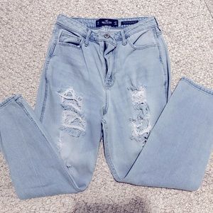 Hollister distressed mom jeans